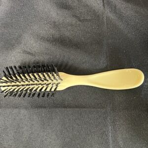 Vintage 7"  Ivory Nylon Hairbrush Plastic Firm Bristles Good Used Condition